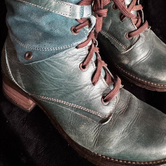 Dromedaris Kara Teal Colour Boots Size 10 - Picture 3 of 6